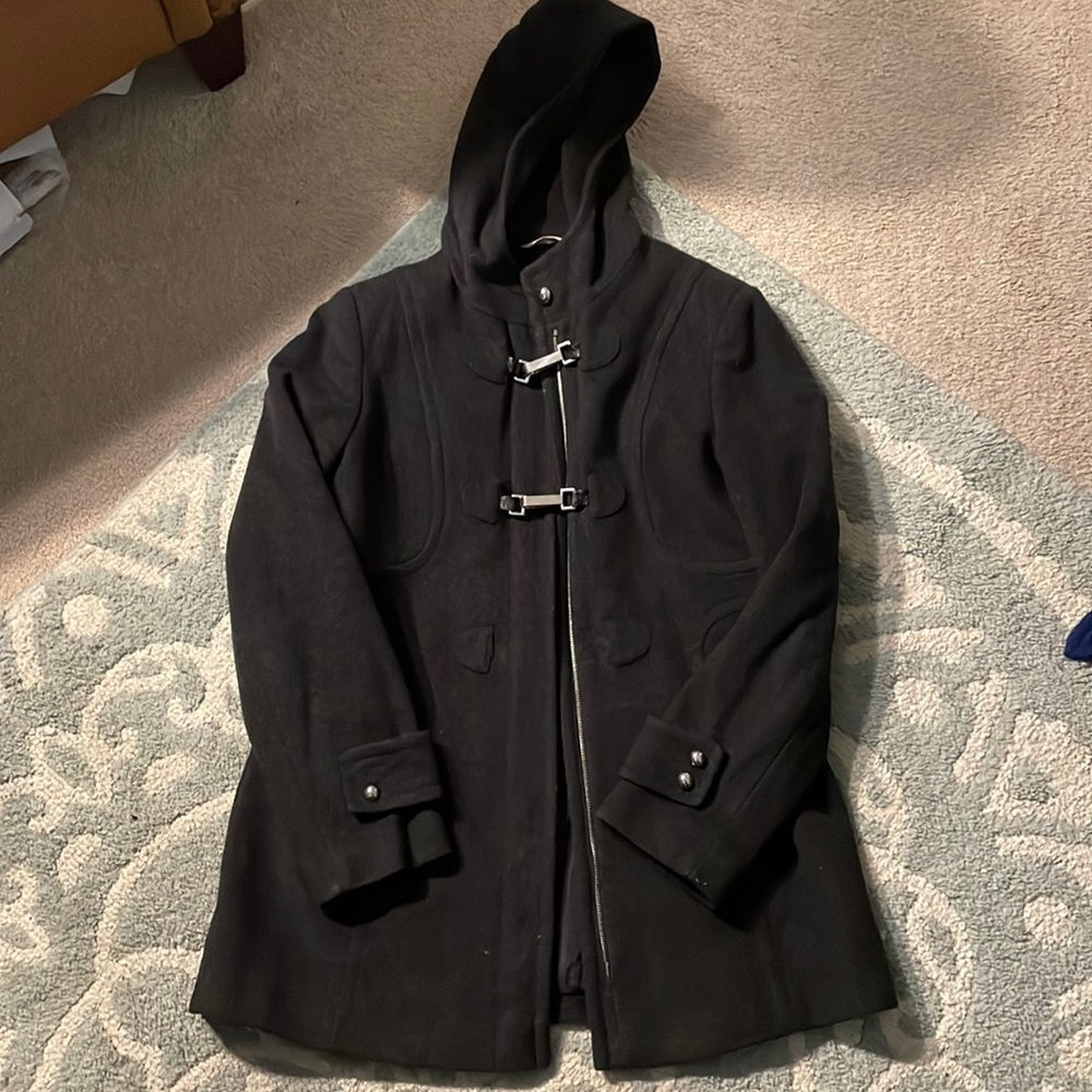 Dark grey winter dress coat